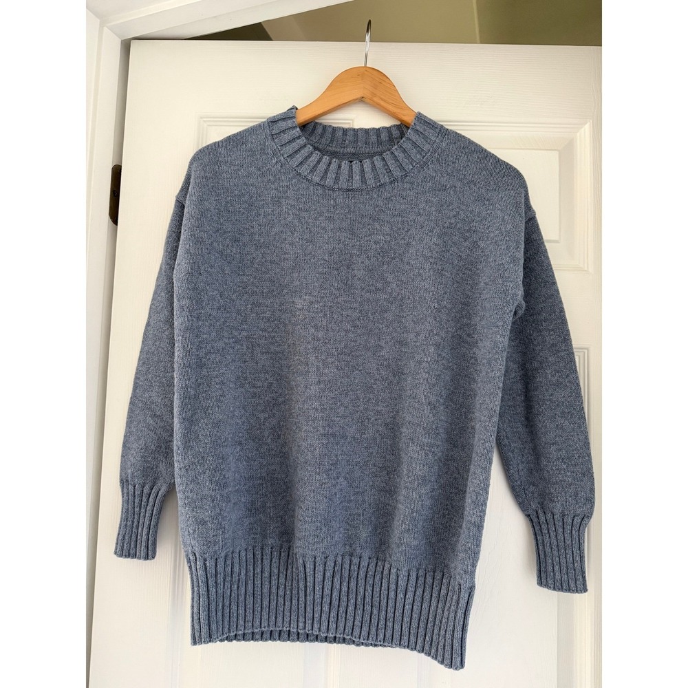 GAP Knit Blue Chunky Crewneck Sweater Cottage Coastalcore